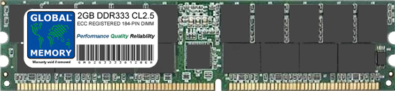 2GB DDR 333MHz PC2700 184-PIN ECC REGISTERED DIMM (RDIMM) MEMORY RAM FOR HEWLETT-PACKARD SERVERS/WORKSTATIONS (CHIPKILL)